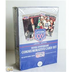 SEALED SILVER ANNIVERSARY NFL COMMEMORATIVE BOX