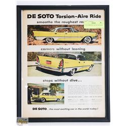 11 X 14 ORIGINAL AD 1957 DE SOTO