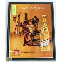11 X14 ORIGINAL 1960'S MILLER BEER AD