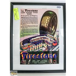 11 X 14 ORIGINAL 1933 FIRESTONE AD