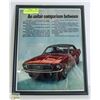 Image 1 : 11 X 14 ORIGINAL 1967 MUSTANG AD