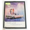 Image 1 : 11 X 14 ORIGINAL 1962 PINK CADILLAC AD