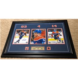 EDMONTON OILERS FRAMED SIGNED PHOTOS 34 X 24
