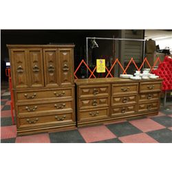 LOT OF 2 WOODEN DRESSER
