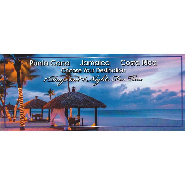 Caribbean Vacation Hotel Accommodations - Choose from Punta Cana, Jamaica or Costa Rica