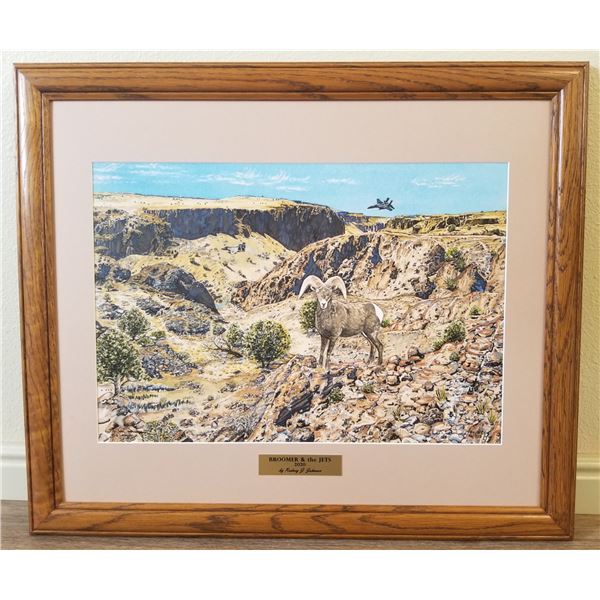 'Broomer & the JETS' watercolor print by local artist and illustrator Rod Johnson