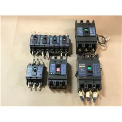 LOT OF MITSUBISHI CIRCUIT BREAKER *PART # PICTURED*