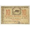 Image 1 : 1861 AUGUSTA SAVINGS BANK 10 CENTS CERTIFICATE