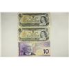 Image 1 : CANADA 2-1973 $1 AND 2001-$10 BILLS