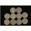 Image 2 : 10 ASSORTED 1940'S MERCURY DIMES