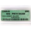 Image 3 : 1999-S SILVER NEW JERSEY QUARTER ICG PR70 DCAM