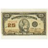 Image 1 : 1923 DOMINION OF CANADA 25 CENT FRACTIONAL NOTE