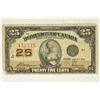 Image 1 : 1923 DOMINION OF CANADA 25 CENT FRACTIONAL NOTE