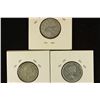 Image 2 : 1945, 1947 & 1953 CANADA SILVER 25 CENTS