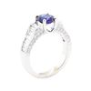 Image 4 : 2.60 ctw Sapphire And Diamond Ring - 18KT White Gold
