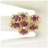 Image 2 : 14kt Yellow Gold 2.14 ctw Ruby and Diamond Cluster Cocktail Ring