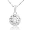 Image 1 : 14k White Gold 0.52CTW Diamond Pendant, (I1-I2/H-I)