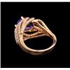 Image 3 : 14KT Rose Gold 3.37 ctw Tanzanite and Diamond Ring