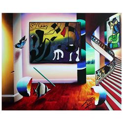 Ferjo, "Miro's Wonder" Original Painting on Canvas, Hand Signed with Letter of A
