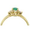 Image 5 : Quality 18k Solid Gold 1.06 ctw Emerald RARE Pear Diamond Halo Cocktail Ring