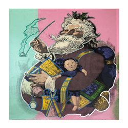 Steve Kaufman (1960-2010), "Jolly Old St. Nick" Hand Signed and Numbered Limited