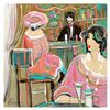 Image 1 : Isaac Maimon, "El Bella Bar" Original Acrylic Painting, Hand Signed with Certifi