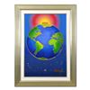 Image 1 : Peter Max, "The State of the World" Framed One-Of-A-Kind Acrylic Mixed Media (34
