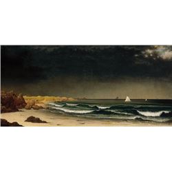 Martin Johnson Heade - Approaching Storm on Beach Near Newport