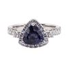 2.40 ctw Sapphire and Diamond Ring - 18KT White Gold