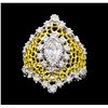 Image 2 : 1.31 ctw Diamond Ring - 18KT White Gold