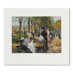 Henri Plisson, "Stroll in the Park" Limited Edition Serigraph, HC Numbered 1/20