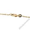 Image 8 : 14kt Yellow White and Rose Gold Dual Baby Shoe Pendant Necklace w/ 5 Round Diamo