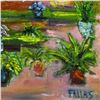 Image 2 : Elliot Fallas, "French Flower Shop" Original Oil Painting on Canvas, Hand Signed