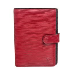 Louis Vuitton Red Epi Leather Small Ring Agenda Holder Cover