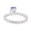 Image 3 : 2.84 ctw Sapphire and Diamond Ring - 14KT White Gold