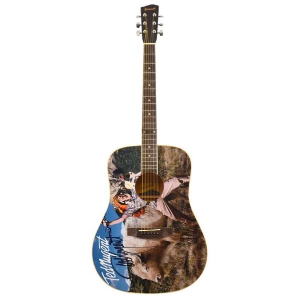 Ted Nugent Autographed Great White Buffalo Guitar