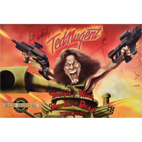 Ted Nugent Signed 2010 Tour Poster