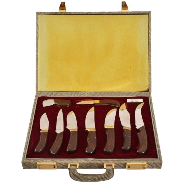 Custom Engraved Safari Knives in Case