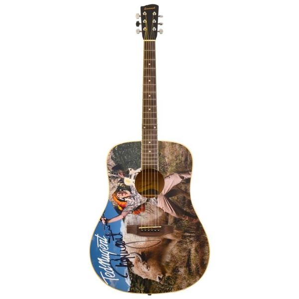 Ted Nugent Autographed Great White Buffalo Guitar