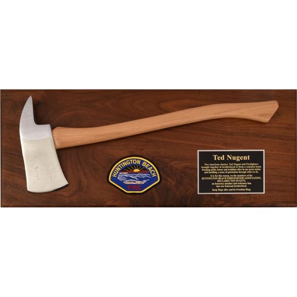 Ted Nugent Honorary Member of Huntington Beach FD