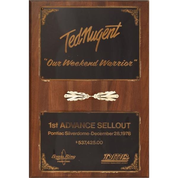 Ted Nugent Pontiac Silverdome 1st Advance Sellout