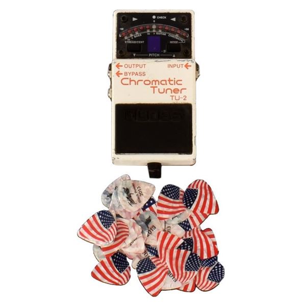 34 Ted Nugent Guitar Picks & Chromatic Tuner.