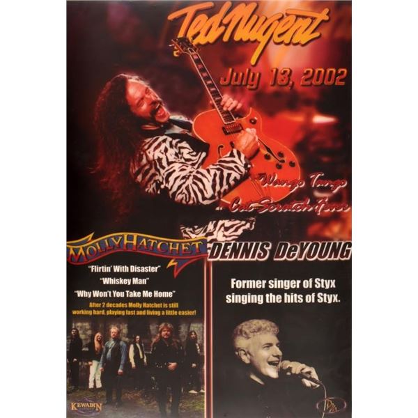 Ted Nugent July 13, 2002 Concert Poster