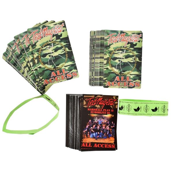 Ted Nugent Tour NOS All Access Back Stage Passes