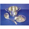 Image 1 : Silver 3 Piece Serving Dish Figural Lid #1506438