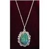 Image 1 : Turquoise and Silver Pendant w/Chain #1506902