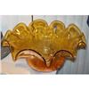 Image 1 : 12.5"  RARE AMBER  VIKING CRACKLE GLASS BOWL #1507451