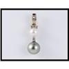 Image 1 : NICE 14K YELLOW GOLD PEARL AND DIAMOND DANGLING#1507574