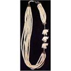 Necklace Elephants Hand Carved Bead Long Showy #1507983