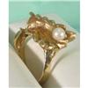 Image 1 : 14K GOLD CULTERED PEARL RING. C1960 #1508541